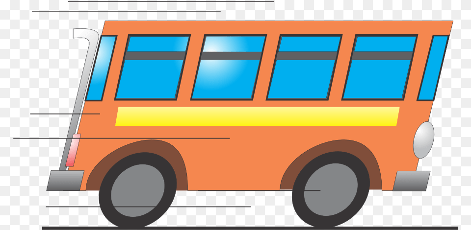 Vector Bus Bus Moving Clipart, Transportation, Vehicle, Minibus, Van Free Png