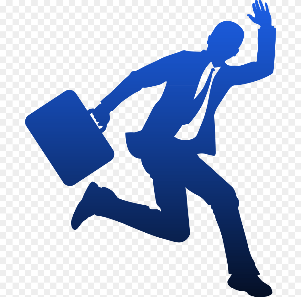 Vector Businessman Running In Blue Color Blue Business Man Icon, Cross, Symbol, Logo, Animal Png Image