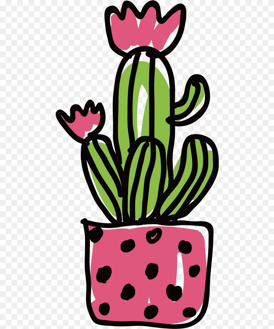 Vector Cactus Flower Illustration Cute Cactus Transparent Transparent Cactus Clipart, Plant, Baby, Person, Face Free Png