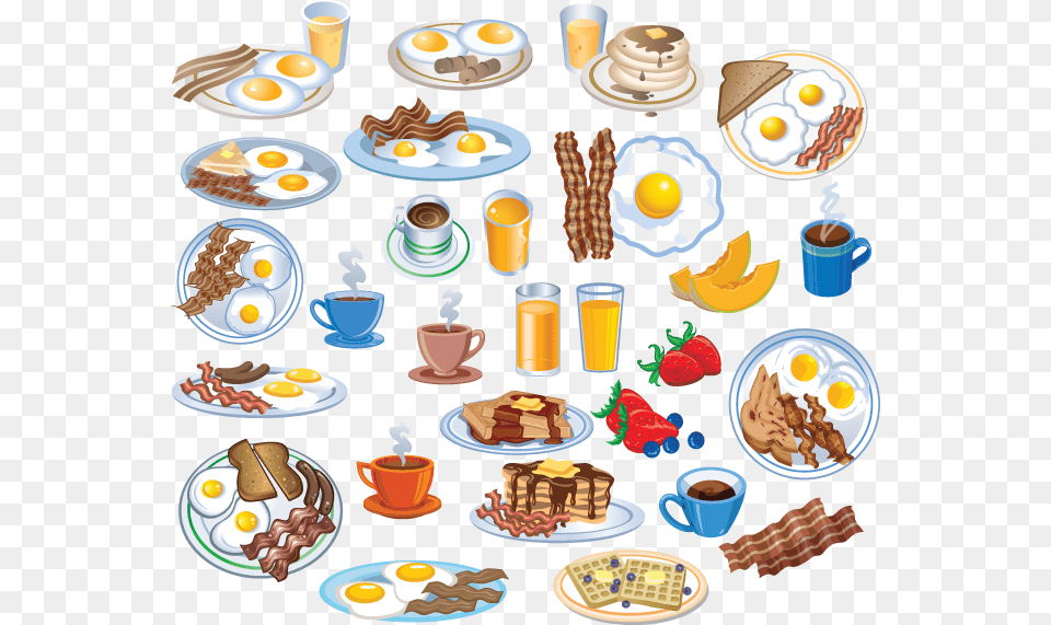 Vector Cafe Breakfast Jpg Breakfbast Vector, Brunch, Food, Cup, Beverage Free Png Download