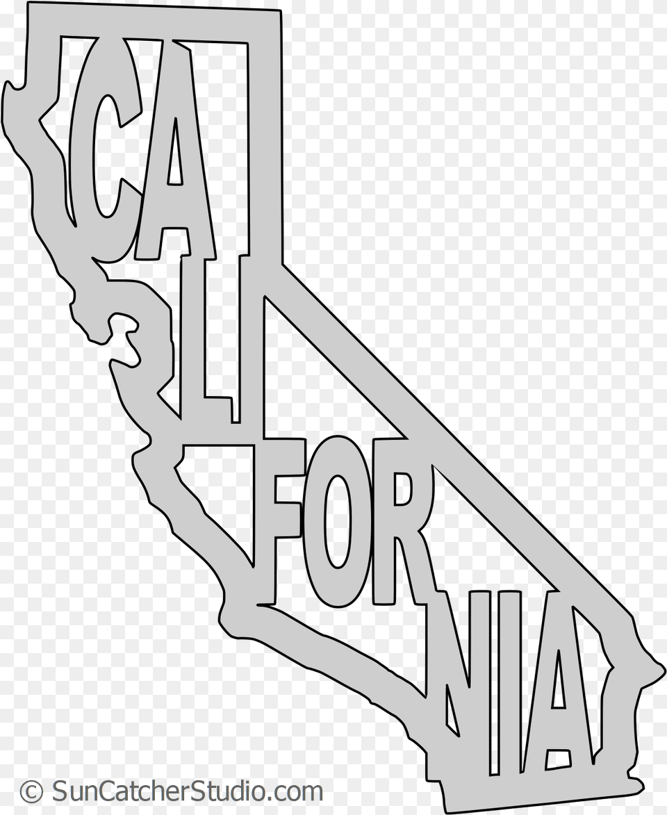 Vector California Map Outline, Architecture, Building, Handrail, House Free Png