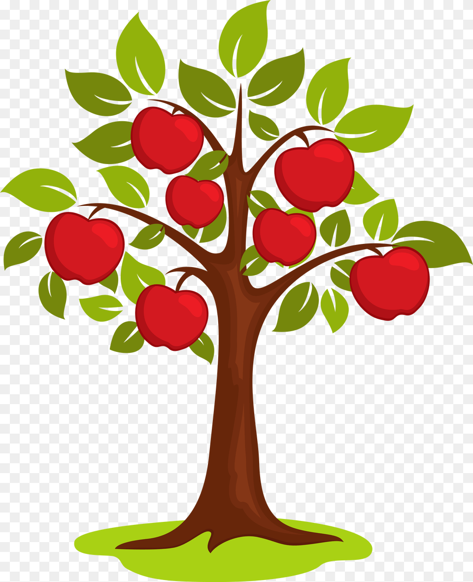 Vector Cartoon Apple Tree Transparent Apple Tree Clipart, Art, Graphics, Food, Fruit Free Png