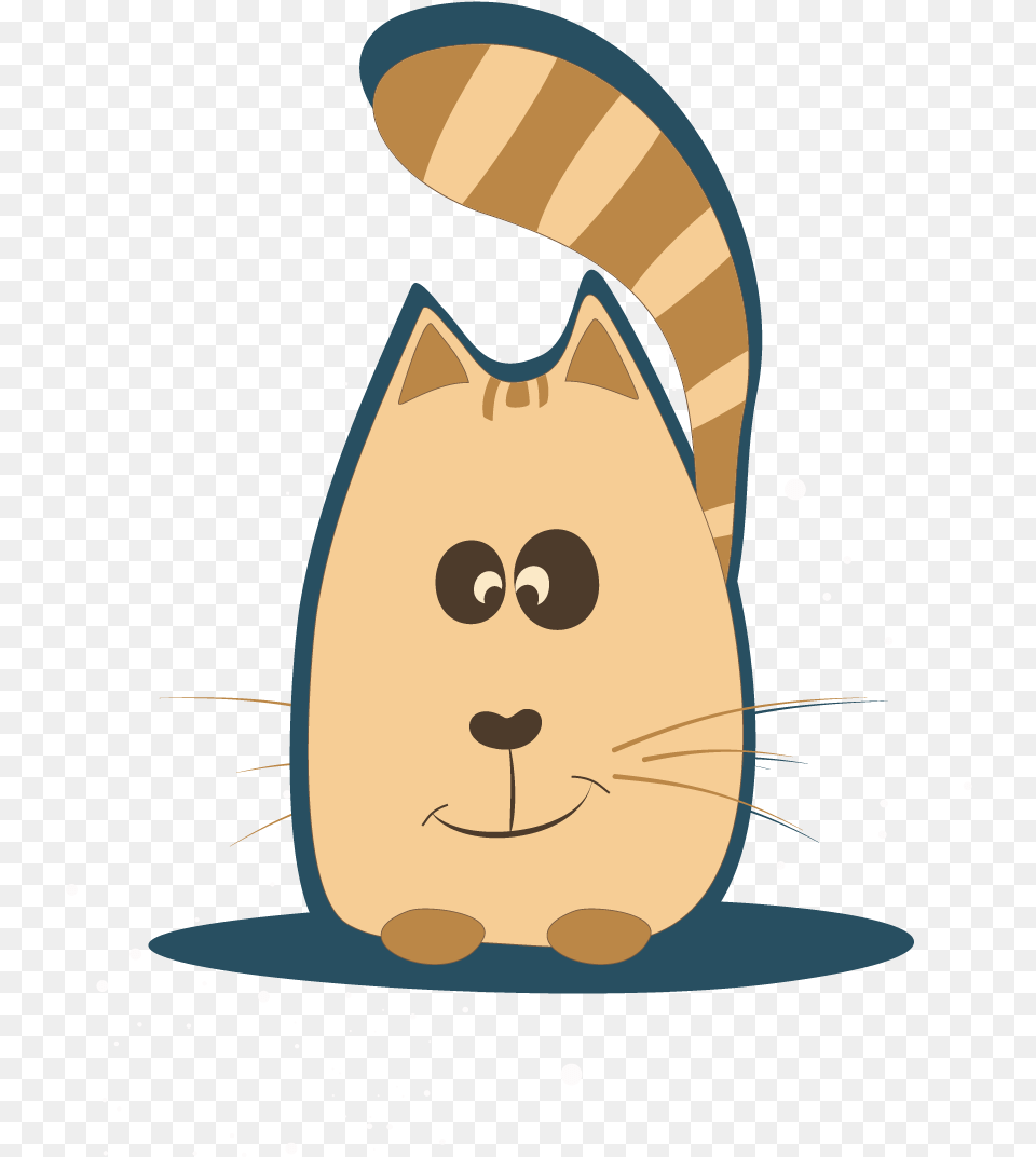 Vector Cartoon Cat Cat, Bag, Animal, Mammal, Fish Free Png Download