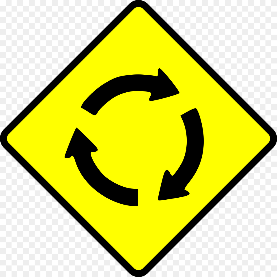 Vector Caution Roundabout Clip Art Traffic Sign Turn Around, Symbol, Road Sign, Blackboard Png Image