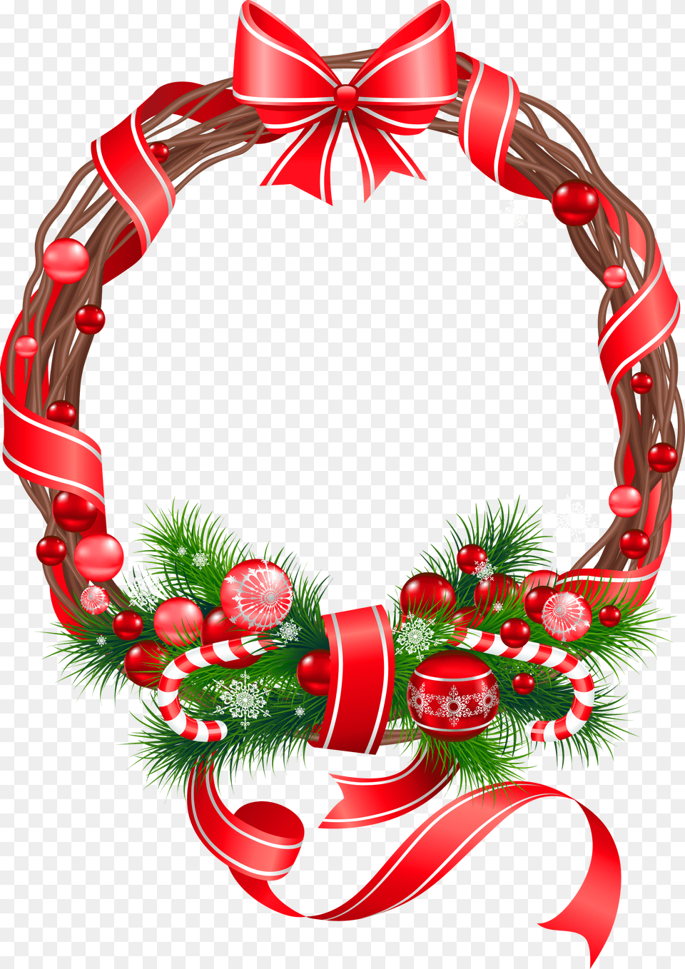 Vector Christmas Decorations Clipart, Dynamite, Weapon, Wreath, Tape Free Png