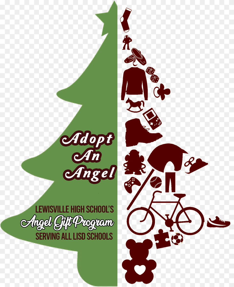 Vector Christmas Tree Silhouette, Bicycle, Vehicle, Transportation, Wheel Free Transparent Png