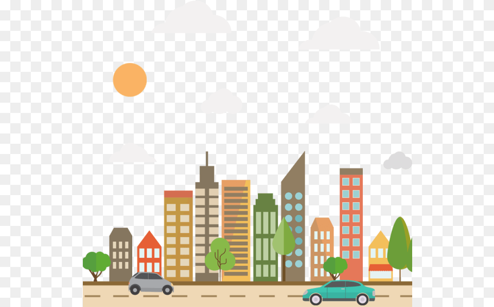 Vector City City Road Vector, Neighborhood, Urban, Metropolis, Car Png Image