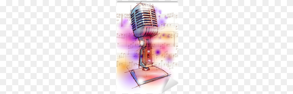 Vector Classic Microphone Watercolor Background Amp Watercolor Microphone, Electrical Device Free Png Download