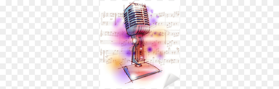 Vector Classic Microphone Watercolor Background Amp Watercolor Microphone, Electrical Device Free Png