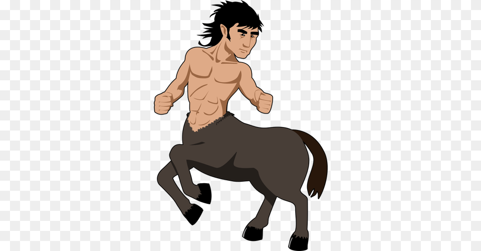 Vector Clip Art Of A Centaur, Person, Back, Body Part, Man Free Png Download