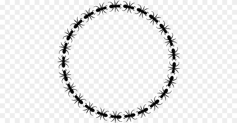 Vector Clip Art Of Ant Pattern Circular Border, Black Free Png Download