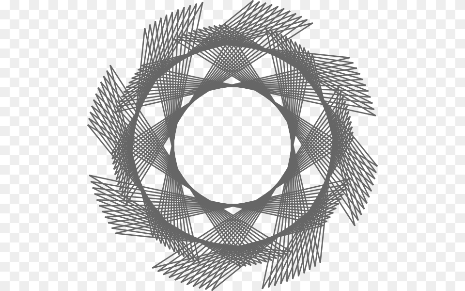 Vector Clip Art Of Bent Lines In Round Circle Pattern Circulo Con Lineas Png