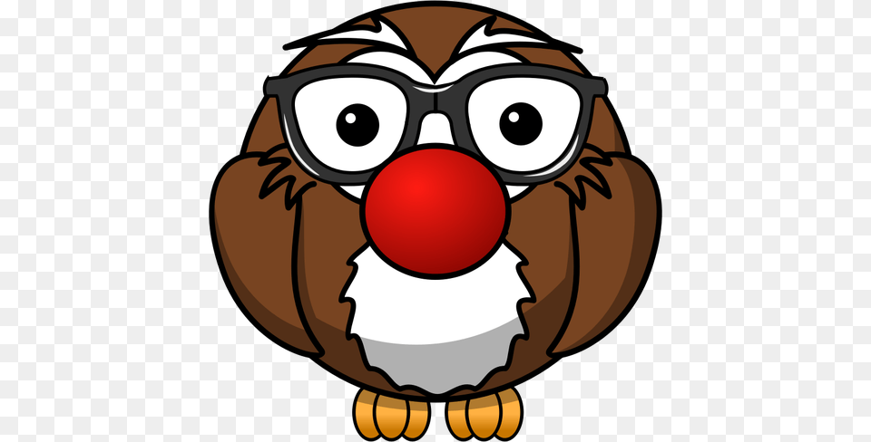 Vector Clip Art Of Big Brown Owl With Glasses, Baby, Person Free Transparent Png