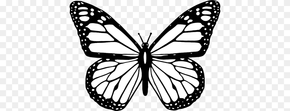Vector Clip Art Of Black And White Butterfly With Wide Spread, Stencil, Appliance, Ceiling Fan, Device Free Png