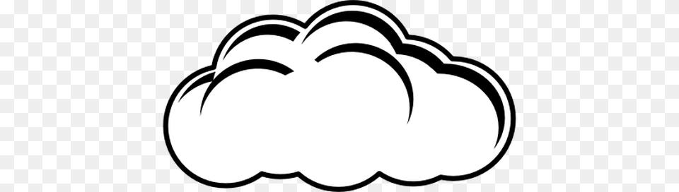 Vector Clip Art Of Black And White Cloudy Day Sign, Stencil, Body Part, Hand, Person Free Transparent Png