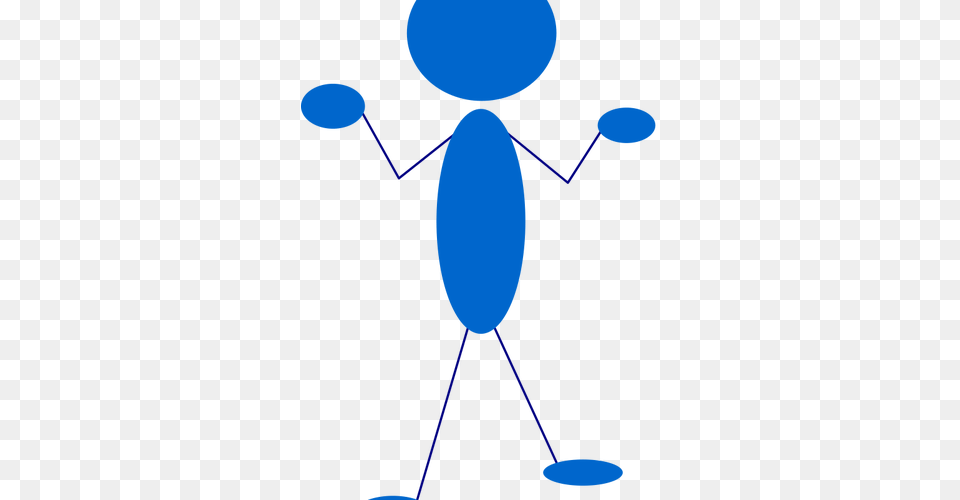 Vector Clip Art Of Blue Stick Man Questioning, Person Png