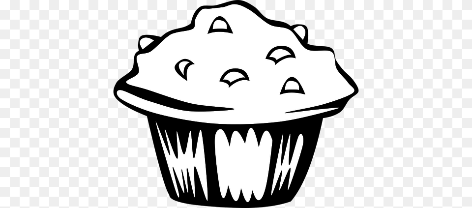 Vector Clip Art Of Blueberry Muffin, Cake, Cream, Cupcake, Dessert Free Transparent Png