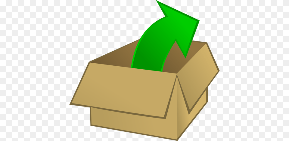 Vector Clip Art Of Cardboard Box With An Outward Arrow Public, Carton Free Transparent Png