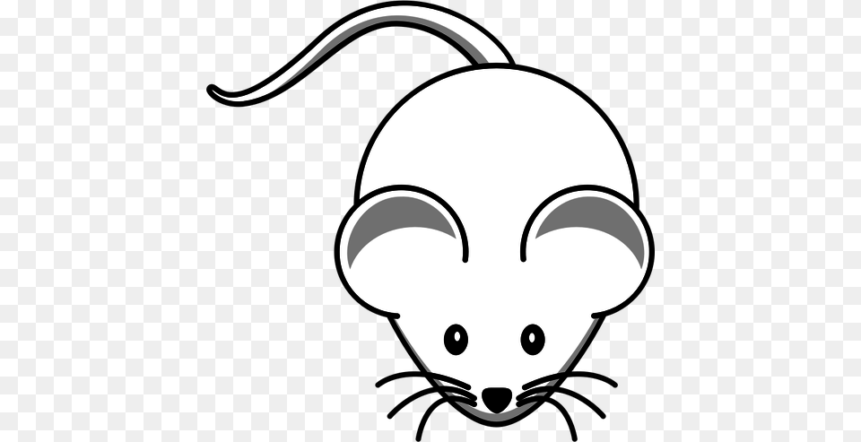 Vector Clip Art Of Cartoon White Mouse With Long Mustache Public, Stencil, Computer Hardware, Electronics, Hardware Free Transparent Png