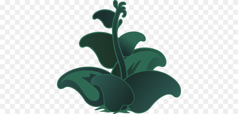 Vector Clip Art Of Dark Green Zutto Plant, Flower Png Image