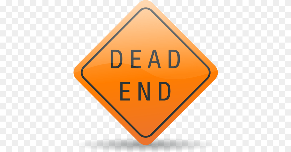 Vector Clip Art Of Dead End Warning Traffic Sign, Symbol, Road Sign Free Png Download