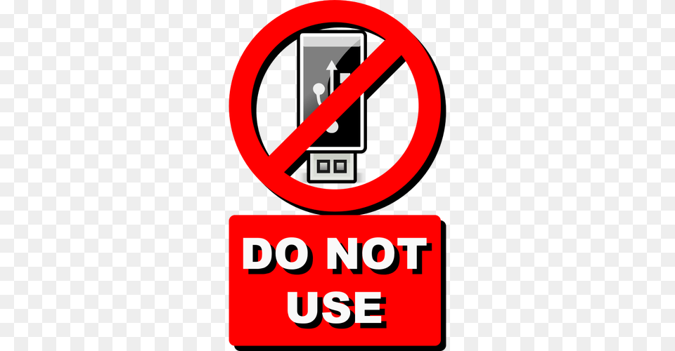Vector Clip Art Of Do Not Use Usb Stick Label, Sign, Symbol, Dynamite, Weapon Free Transparent Png