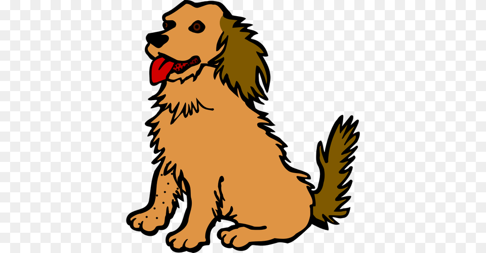 Vector Clip Art Of Dog With Red Tongue, Animal, Pet, Canine, Golden Retriever Free Png Download