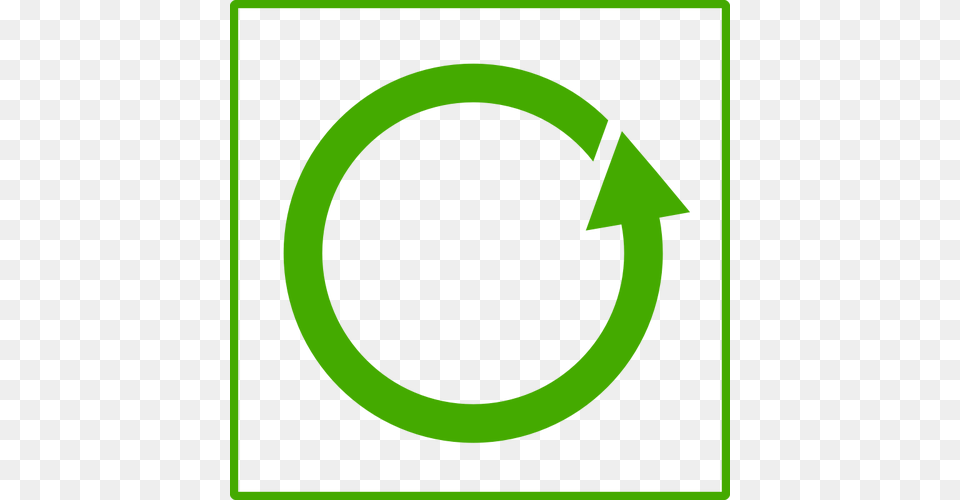 Vector Clip Art Of Eco Green Recycle Icon With Thin Border, Recycling Symbol, Symbol Free Png Download