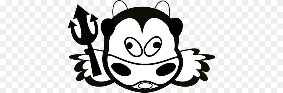 Vector Clip Art Of Evil Cow, Stencil, Baby, Person Free Transparent Png