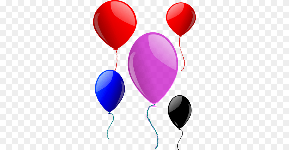 Vector Clip Art Of Five Floating Balloons, Balloon Free Transparent Png