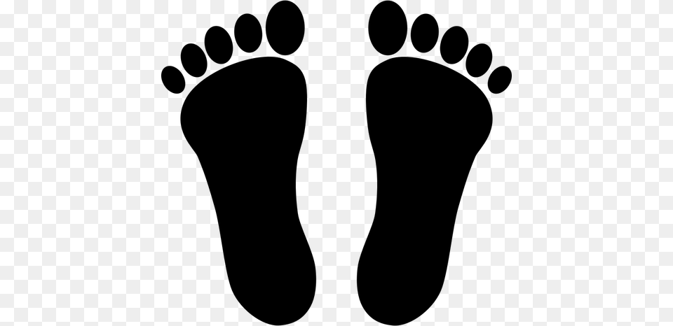 Vector Clip Art Of Footprints, Gray Png Image