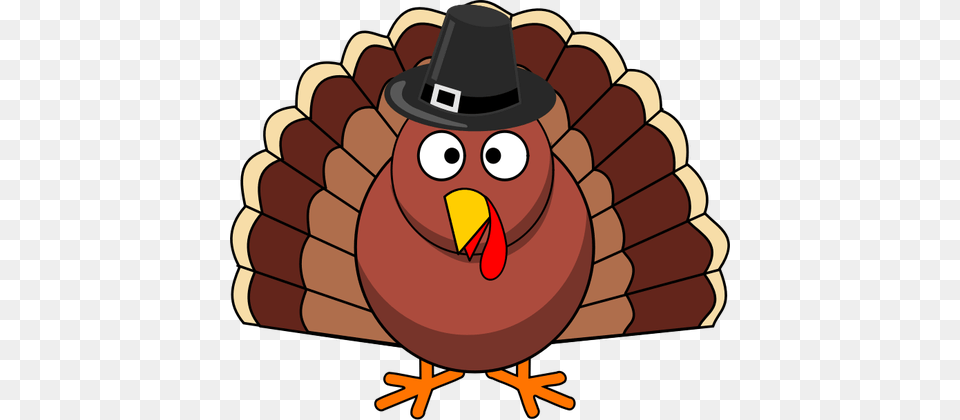 Vector Clip Art Of Funny Turkey With Black Hat, Clothing, Dynamite, Weapon, Animal Png