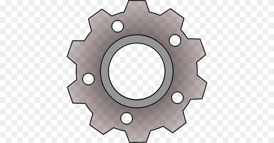 Vector Clip Art Of Gear With Small Holes, Machine, Spoke, Wheel Png Image