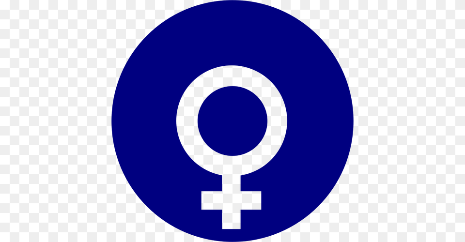 Vector Clip Art Of Gender Symbol For Females On Blue Background, Disk, Key Png