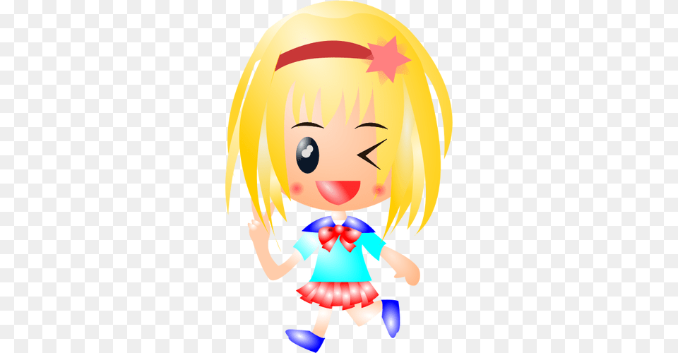 Vector Clip Art Of Girl With Long Blond Hair, Baby, Person, Toy, Doll Free Transparent Png