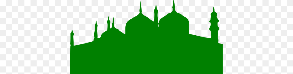 Vector Clip Art Of Green Silhouette Of A Mosque, Architecture, Building, Dome, Spire Png