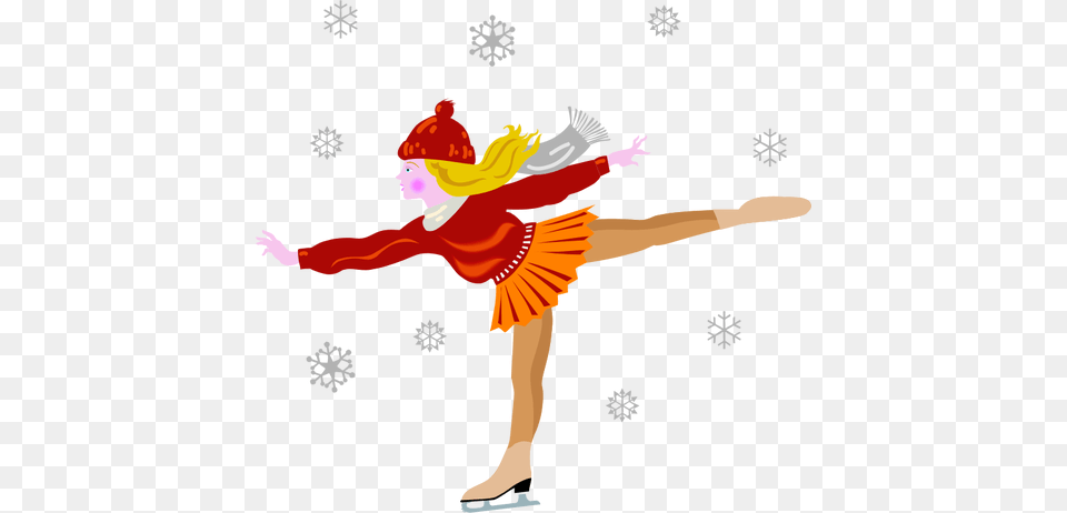 Vector Clip Art Of Ice Skating Girl In Skirt, Dancing, Leisure Activities, Person, Baby Png
