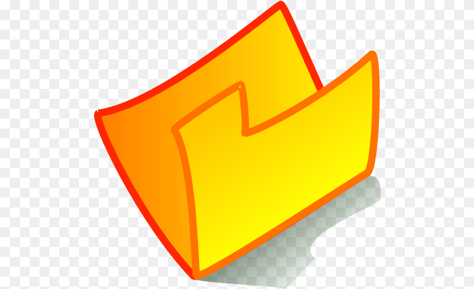 Vector Clip Art Of Orange Bent Folder Clip Art, File Binder, File Folder Png Image