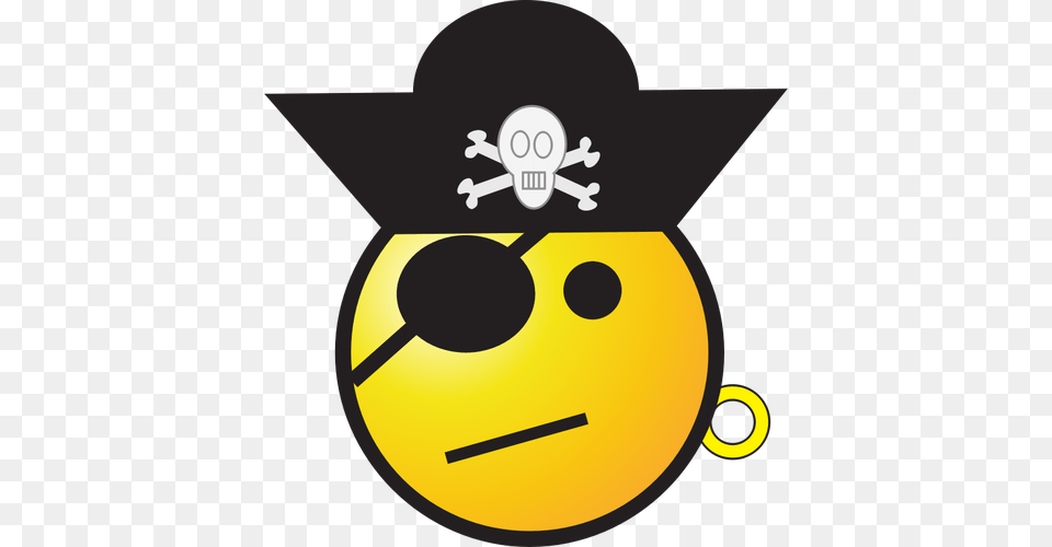 Vector Clip Art Of Pirate Smiley With A Hat Free Transparent Png