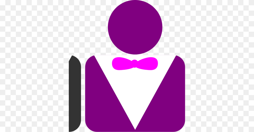 Vector Clip Art Of Posh Man Avatar, Purple, Accessories, Formal Wear, Tie Free Transparent Png