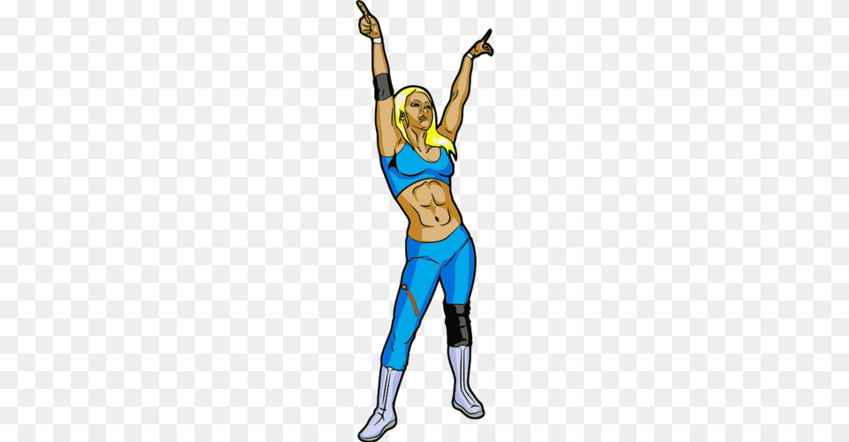 Vector Clip Art Of Pro Wrestler Lady, Clothing, Costume, Person, Adult Free Png Download