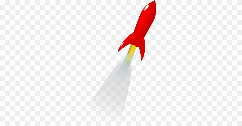 Vector Clip Art Of Red Cartoon Rocket Launched Into Space Public, Device, Weapon, Brush, Tool Free Transparent Png