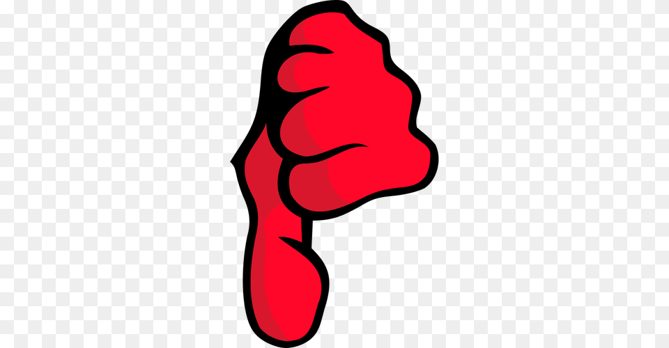 Vector Clip Art Of Red Fist Thumbs Down, Body Part, Hand, Person, Finger Free Transparent Png