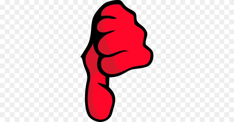 Vector Clip Art Of Red Fist Thumbs Down, Body Part, Hand, Person, Finger Free Png Download