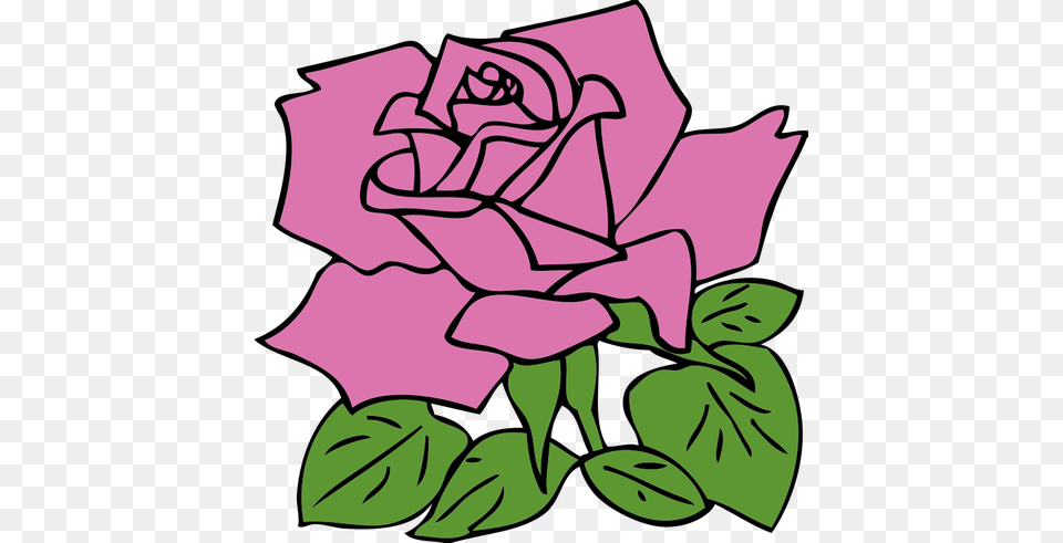 Vector Clip Art Of Rose, Flower, Plant, Leaf Free Png Download