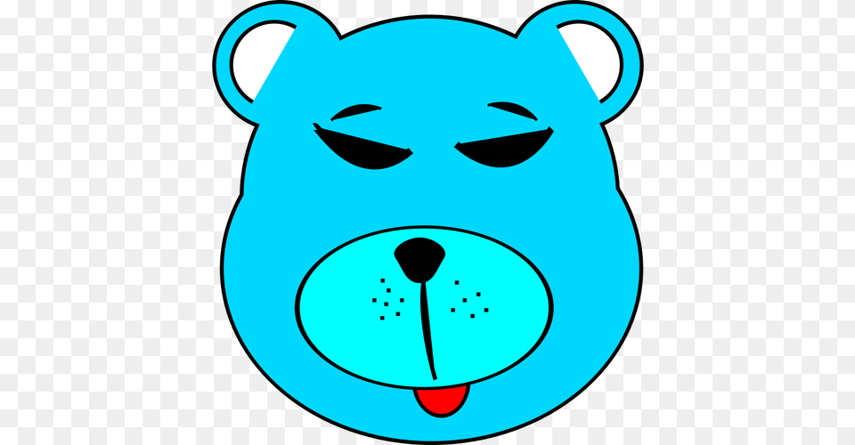 Vector Clip Art Of Simple Blue Bear Face, Body Part, Mouth, Person, Baby Png Image