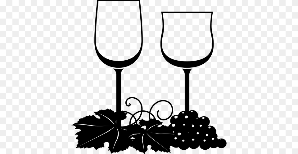 Vector Clip Art Of Two Glasses Of Wine, Gray Free Transparent Png