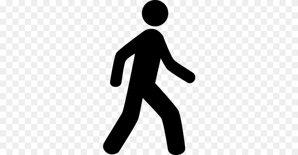 Vector Clip Art Of Walking Man Icon, Gray Free Transparent Png