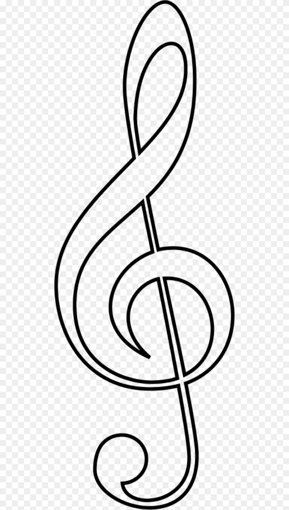 Vector Clip Art Treble Clef Clip Art, Gray Free Png