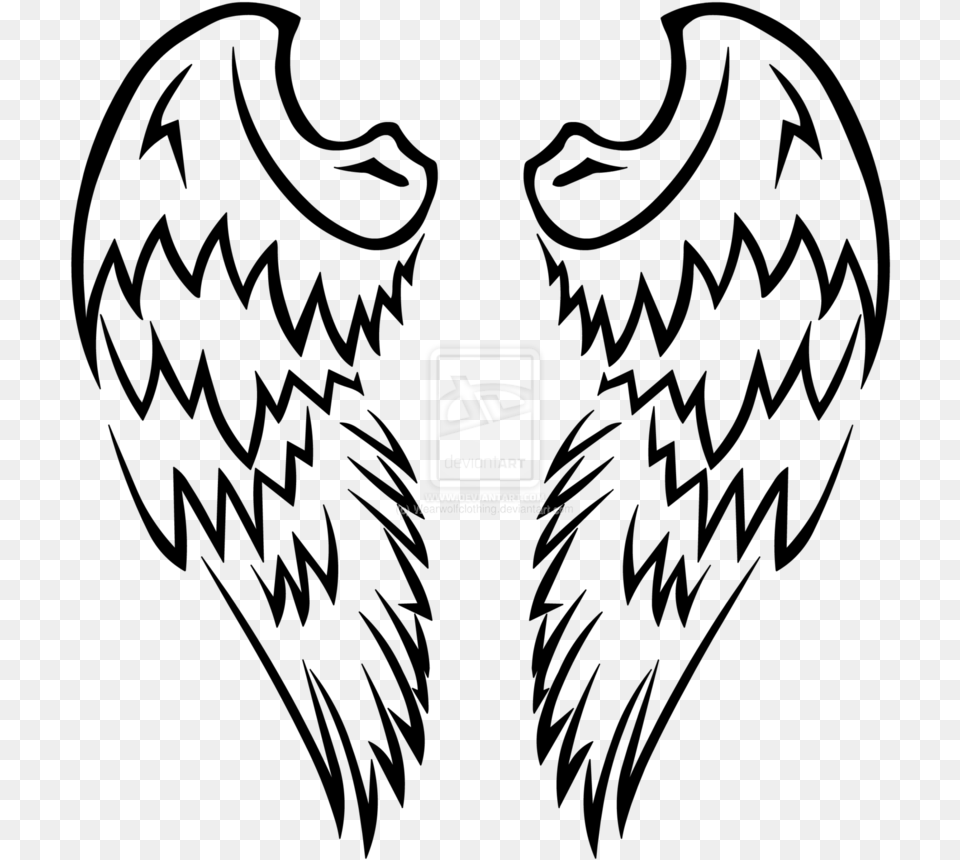 Vector Clipart Angel Wing Graphics Henna Tattoo Design Tribal, Logo Png